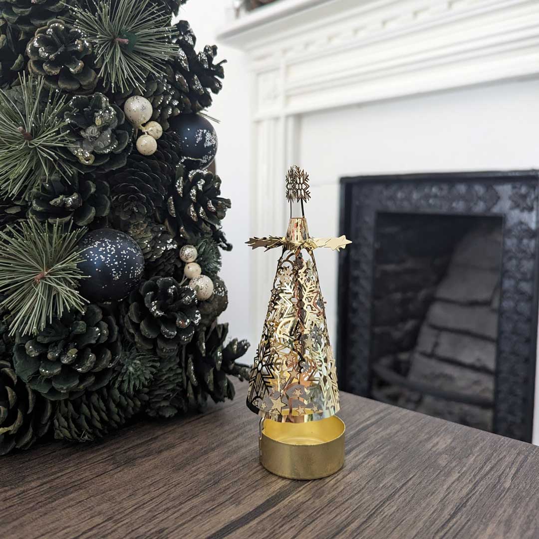 Gold Christmas Tree Carousel