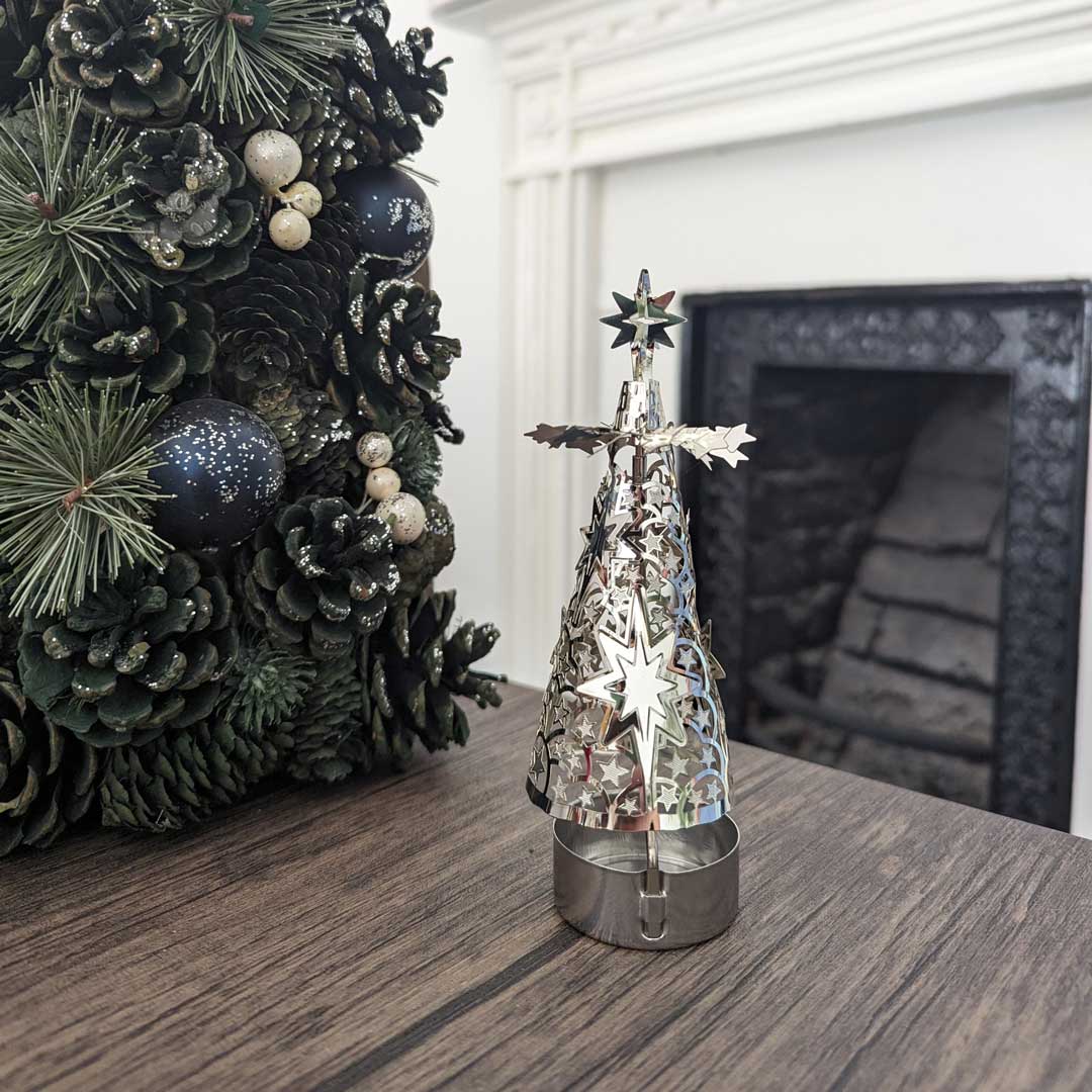 Silver Christmas Tree Carousel