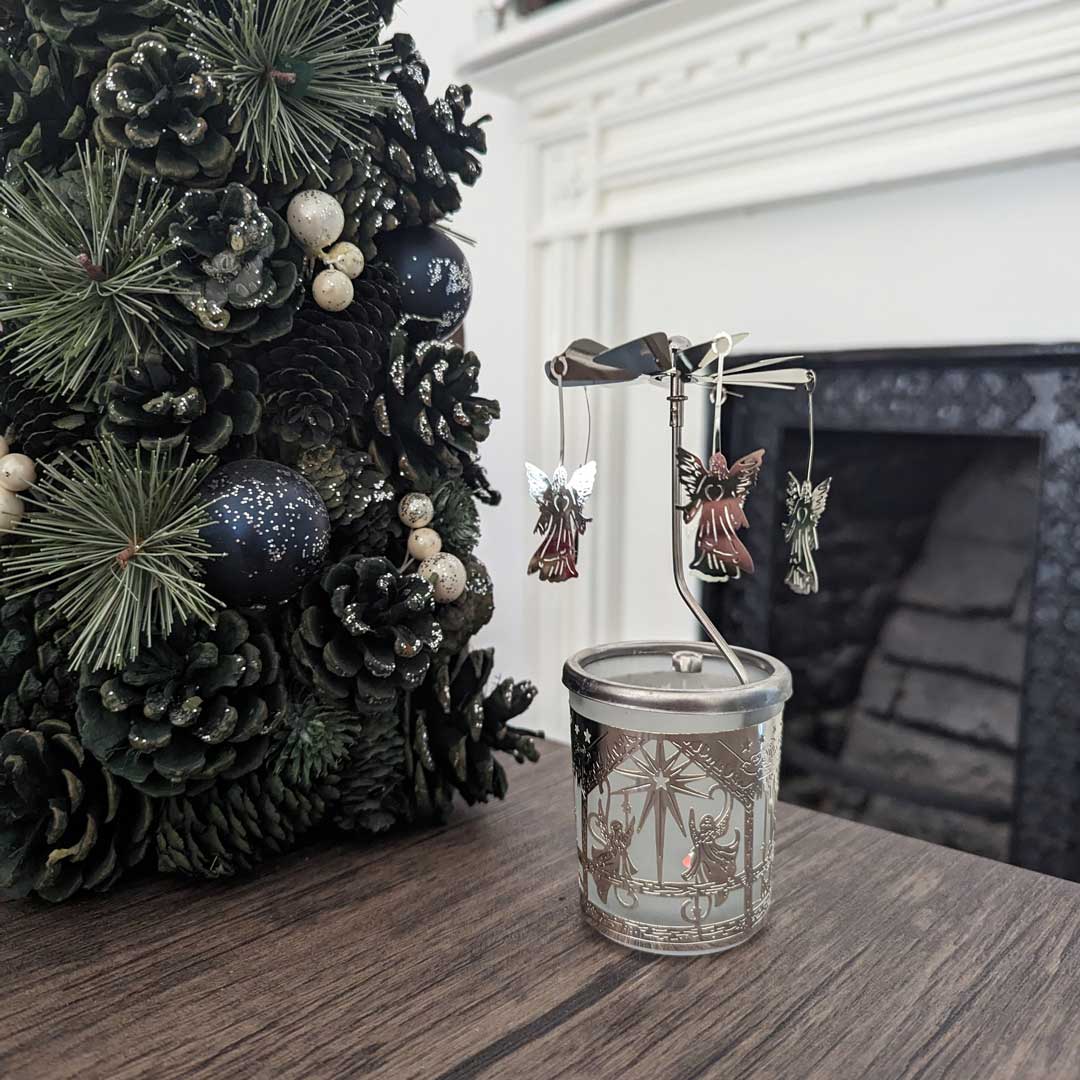 Silver Angel Christmas Carousel