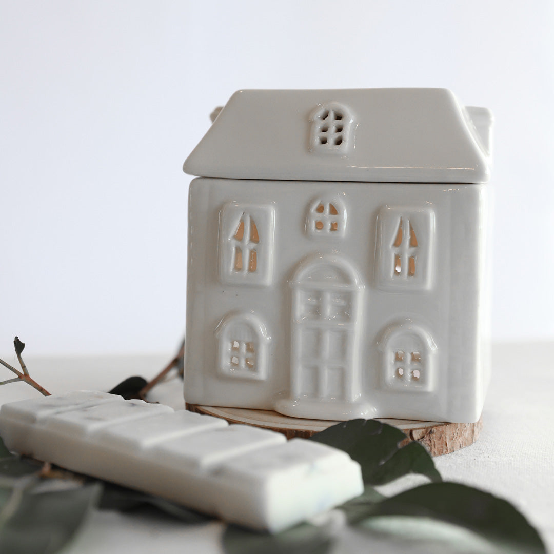 White_ceramic_house_wax_burner