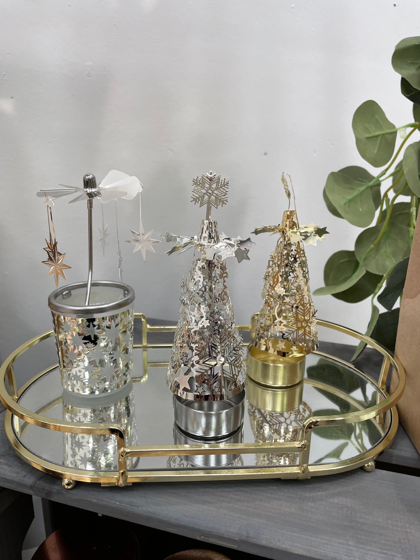Christmas Tree Tea Light Carousel
