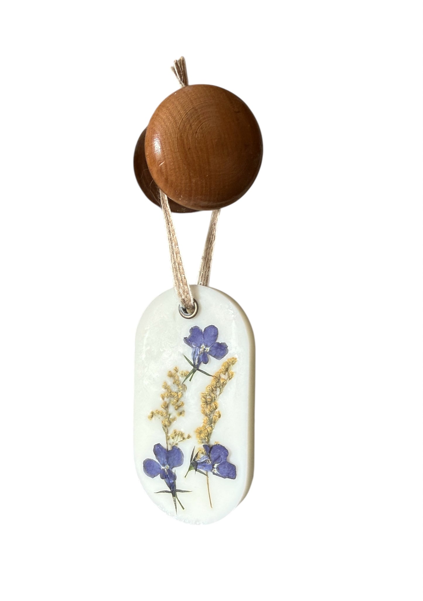 Hand Poured Soy Wax Scented Wardrobe Hangers with Dried Botanicals | Luxury Floral Air Freshener Gift | Orchard Bloom, Sicilian Spice, Lavender & Bergamot