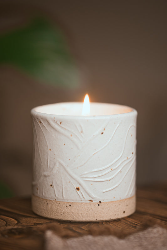 Reusable Coffee Cup Candle – Hand Poured Soy Wax Candle | Bespoke Ceramic Design | 35 Hour Burn Time