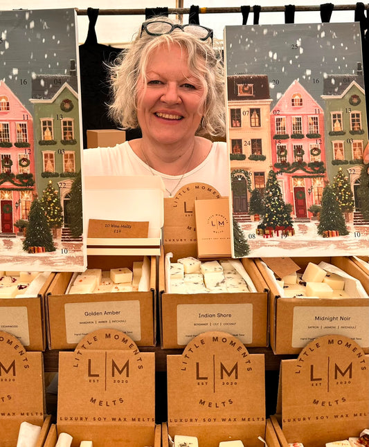 Jo with a advent calendar and wax melts