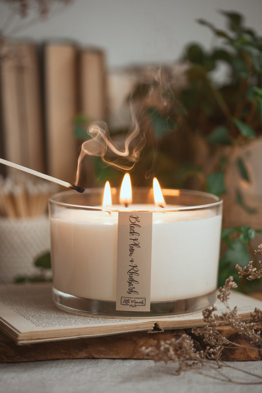 3-Wick Candle |Glass Vessel with Lid