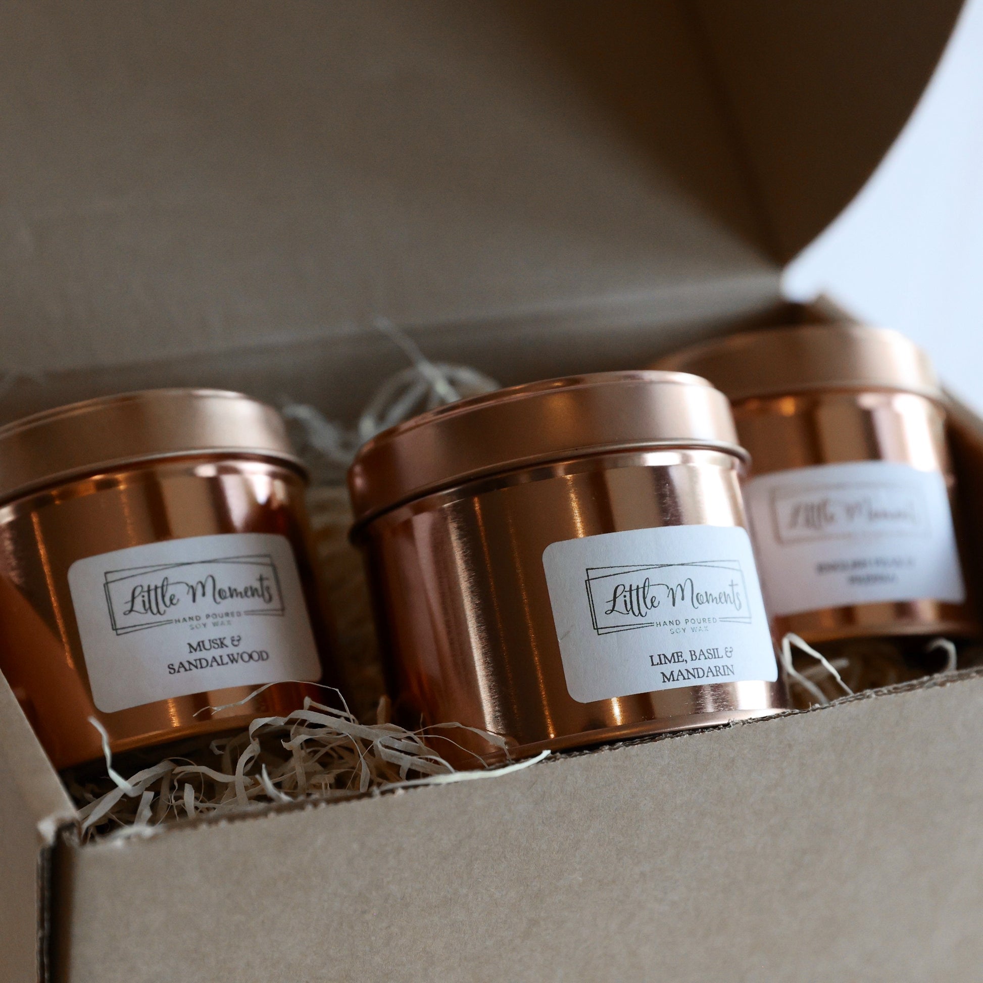 Rosegold_Candle_tin_ gift _set