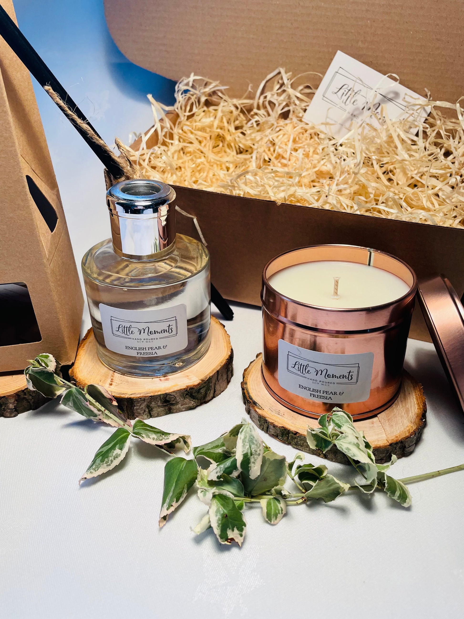rose_gold _tin _candle _reed _diffuser 